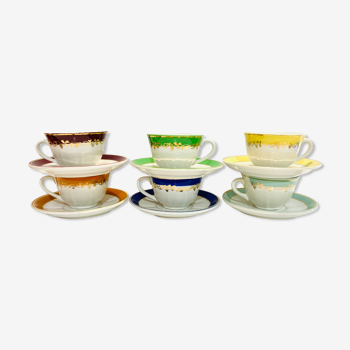 Set of 6 multicolor cups from the 50