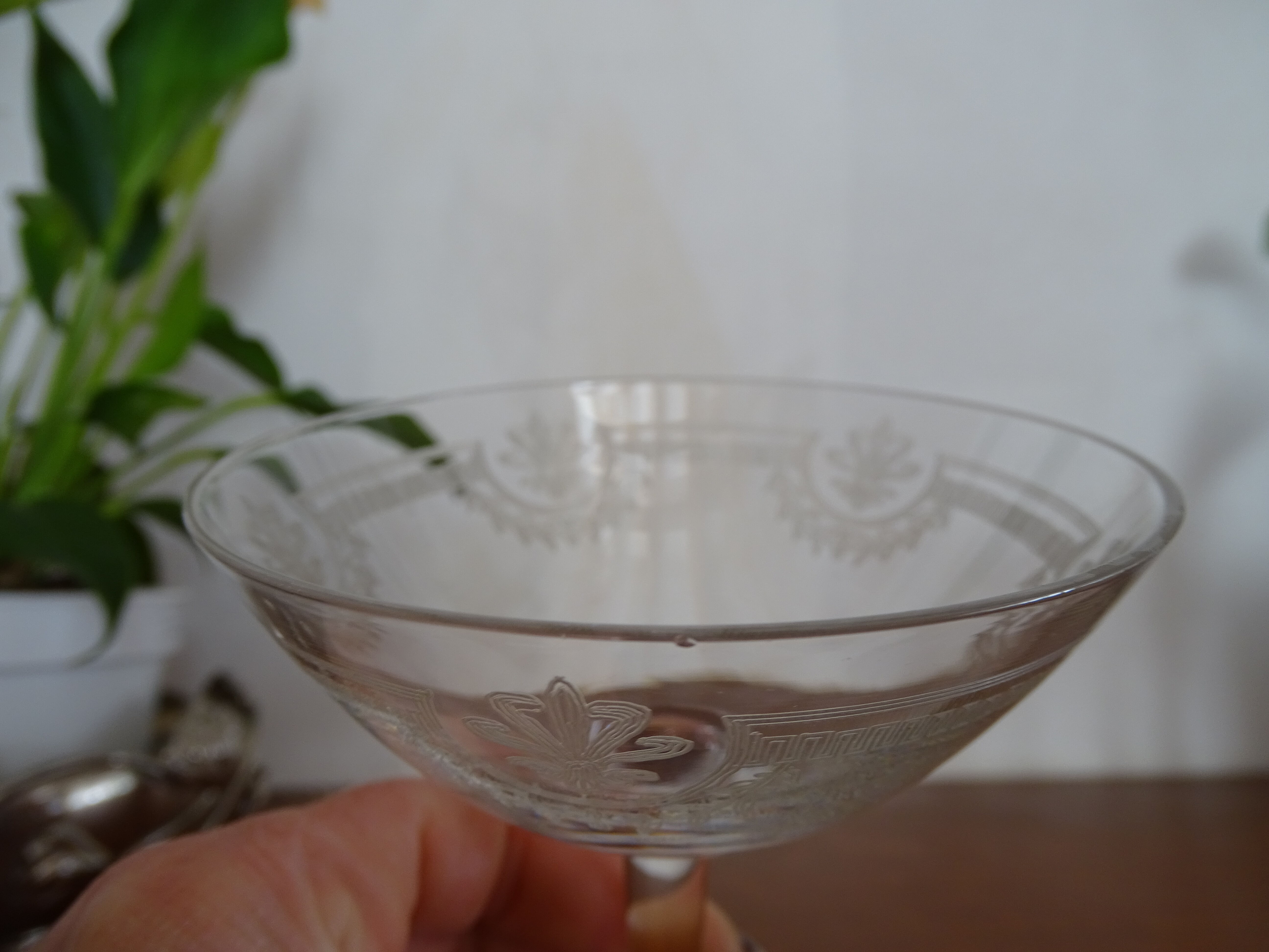 10 glasses champagne crystal Saint Louis - Model Manon- 12 cm