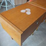 Vintage wooden bedside tables