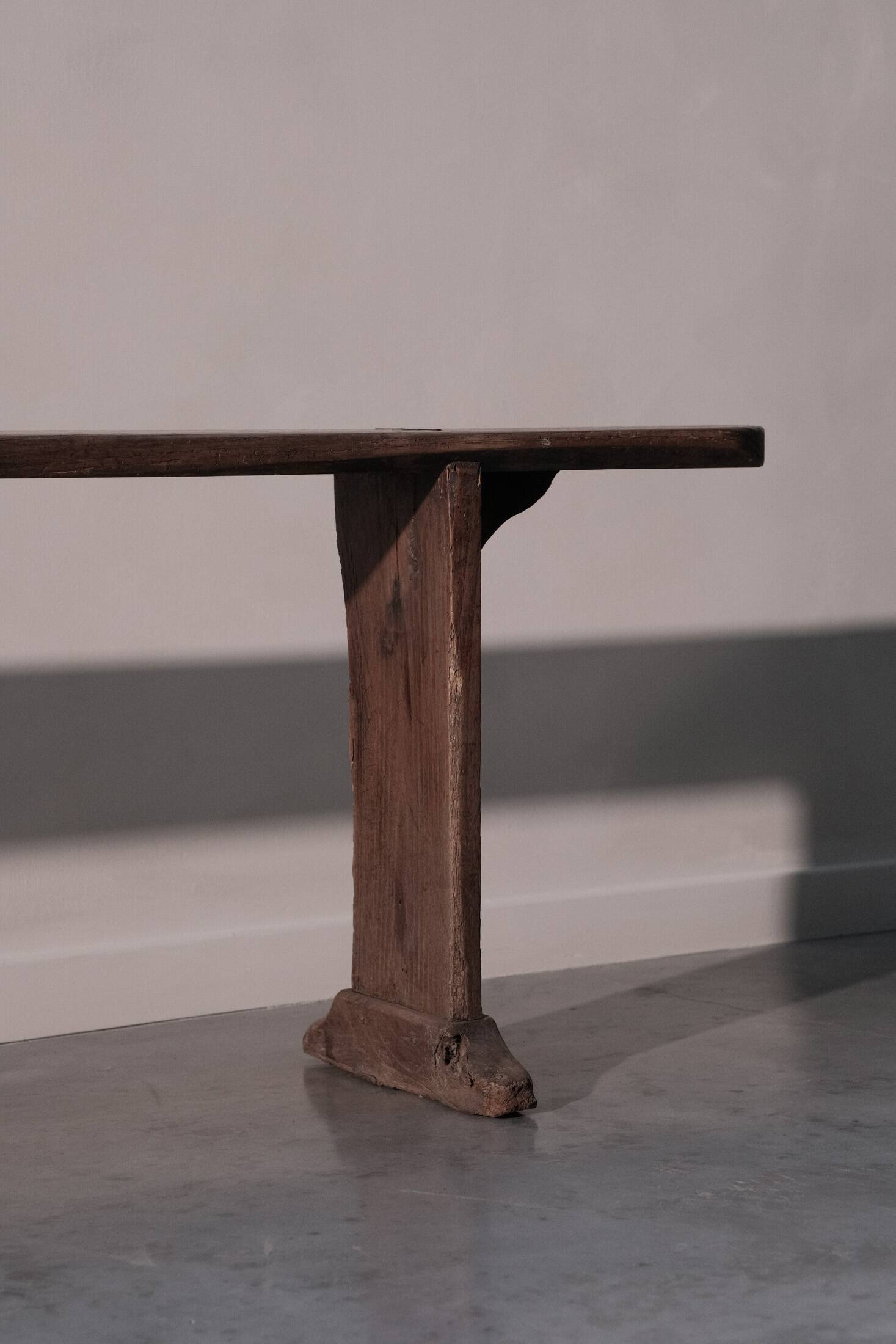 Farmhouse bench in chestnut wood