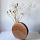 Large crackled glazed stoneware gourd vase, Sia Collection