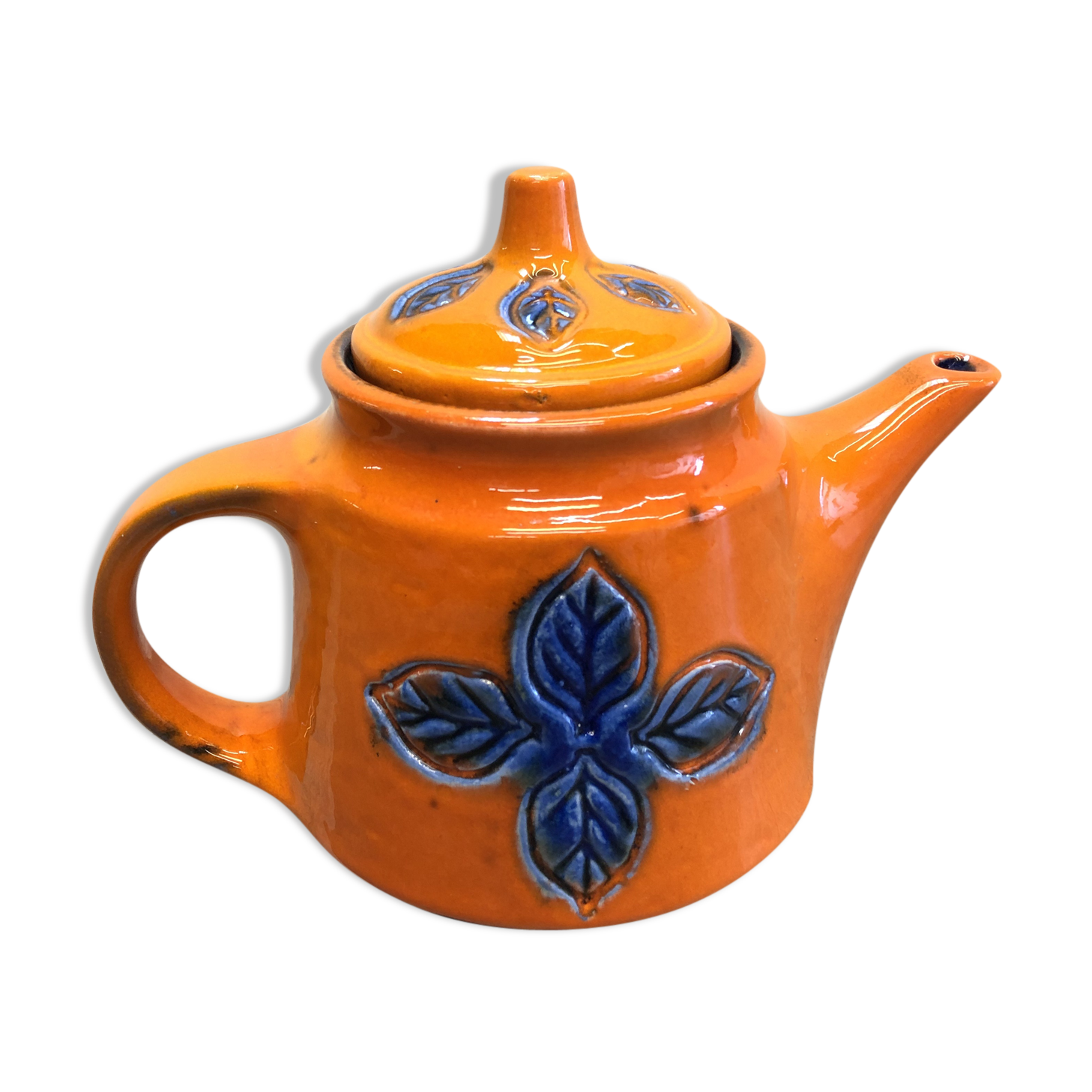 Carstens-Tunnieshoft west germany vintage 70 orange teapot