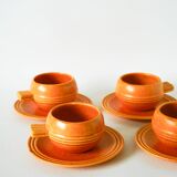 Pair of stoneware lunch plates, Made in France, 1970