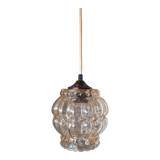 Helena Tynel chandelier 1960/70, amber bubble glass for Limburg