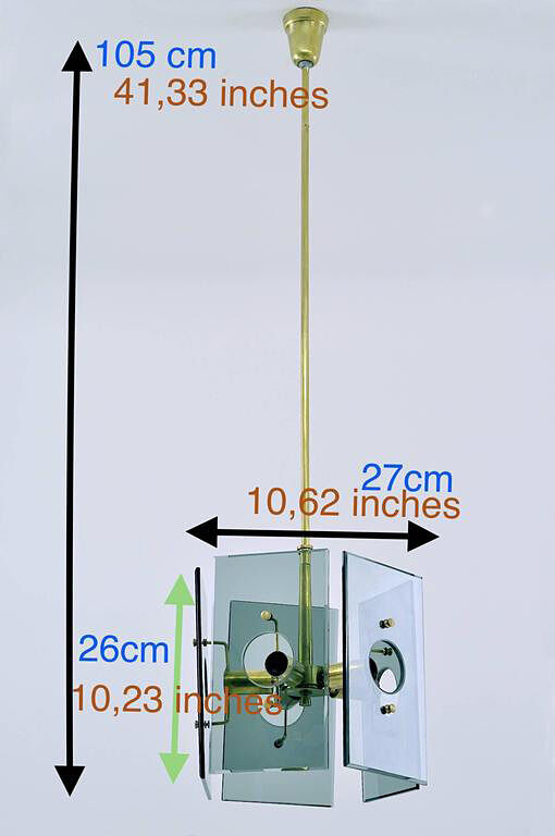 Glass hanging lamp by Gino Paroldo