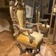 Italian Rococo Silver Mecca Giltwood Throne Armchair, Rome, 18th Century