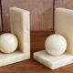 Pair of marble art deco book ends