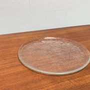 Large Finnish glass plate from the mid-century by Humppila.
