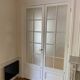 Double Haussmannian wooden door with cathedral glass - 245 cm
