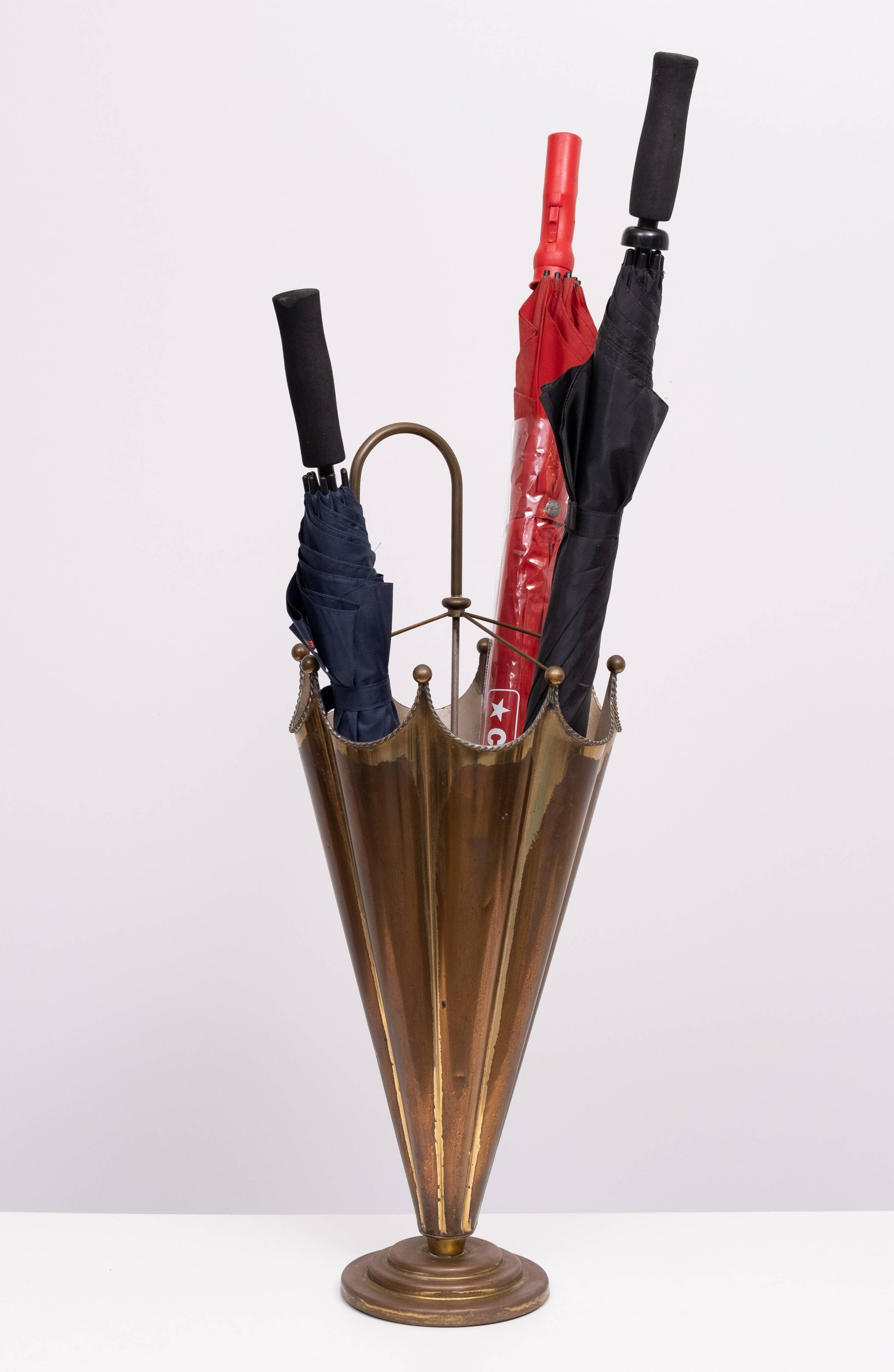 Brass Umbrella Umbrella stand 1950s France