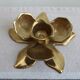 Golden brass candle holder