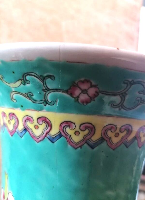 Vase impérial Chine dragon à cinq griffes