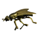 Sculptural ashtray in the shape of a giant fly in brass, Italy, circa 1950.