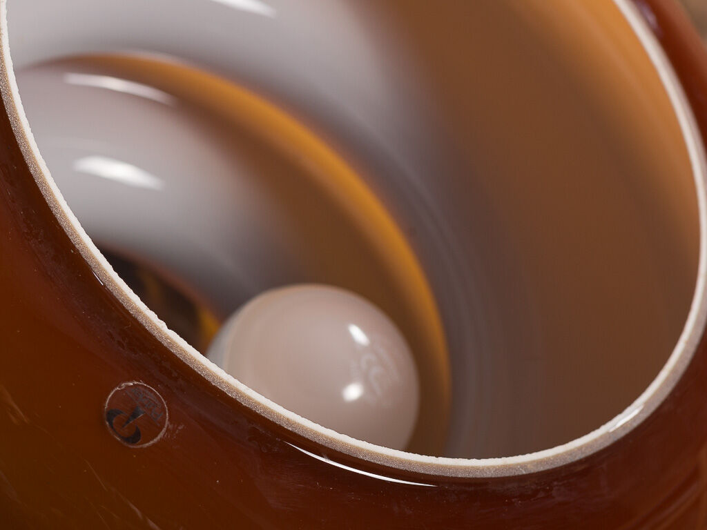 Orange suspension lamp, by Peill & Putzler, circa 1970