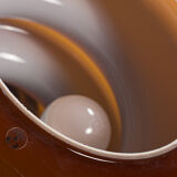 Orange suspension lamp, by Peill & Putzler, circa 1970