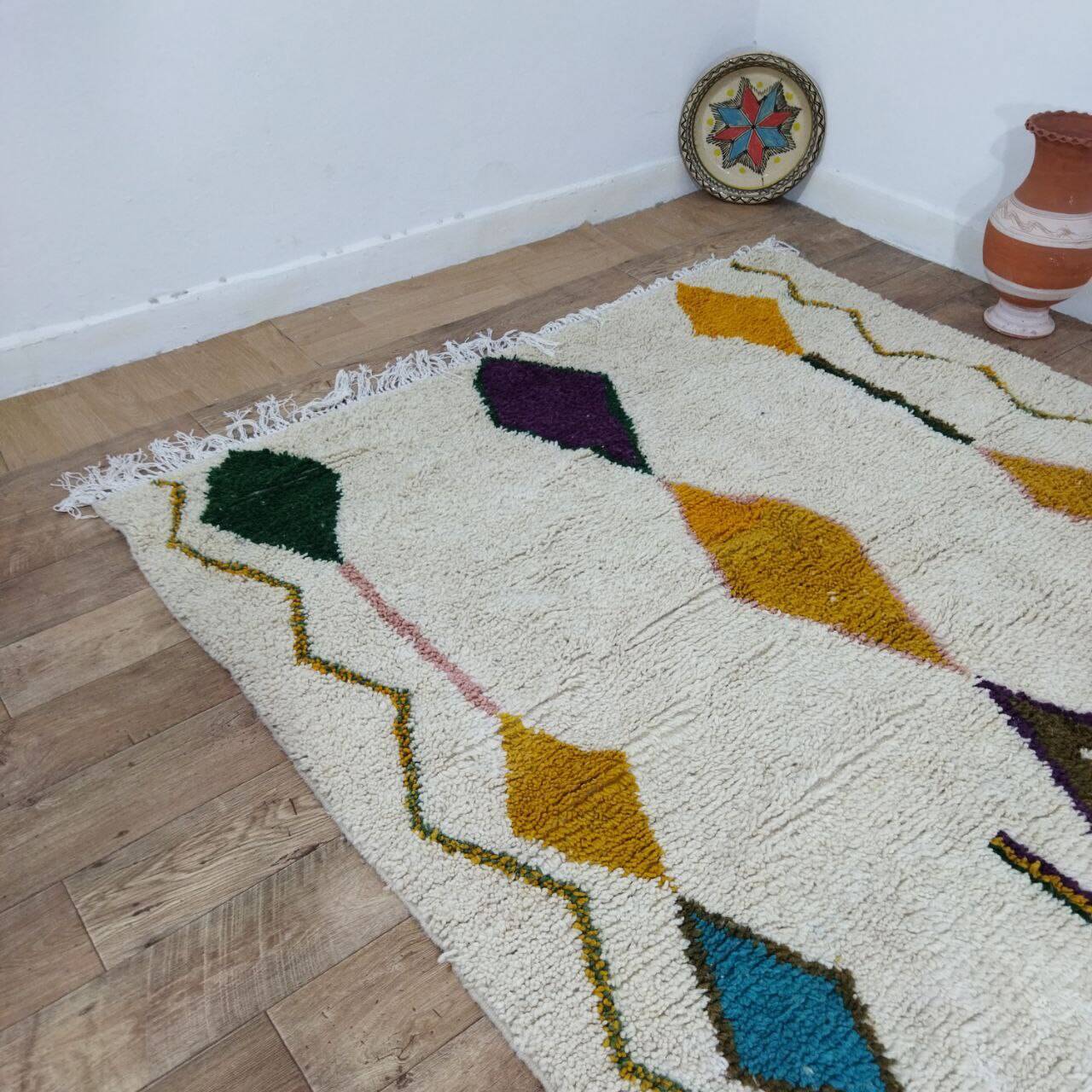 Handmade wool Berber rug 300 X 190 CM