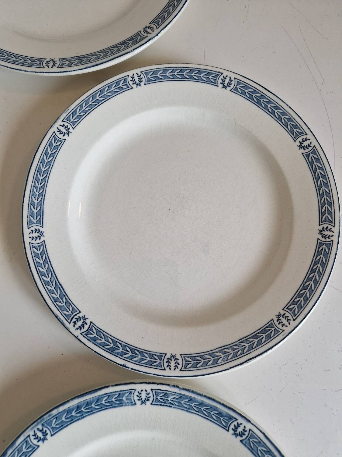 Set of 14 Terre de fer Salins plates, Castellane model