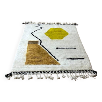 Berber Beni Ouarain rug from Morocco - Handmade wool, 155×110 cm