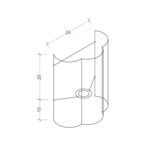 Pair of linen and velvet trim wall lights