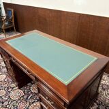 Classic English Desk with Green Leather
