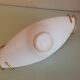 Empty pocket in gray and brown ceramic and golden handle / vintage 60s-70s