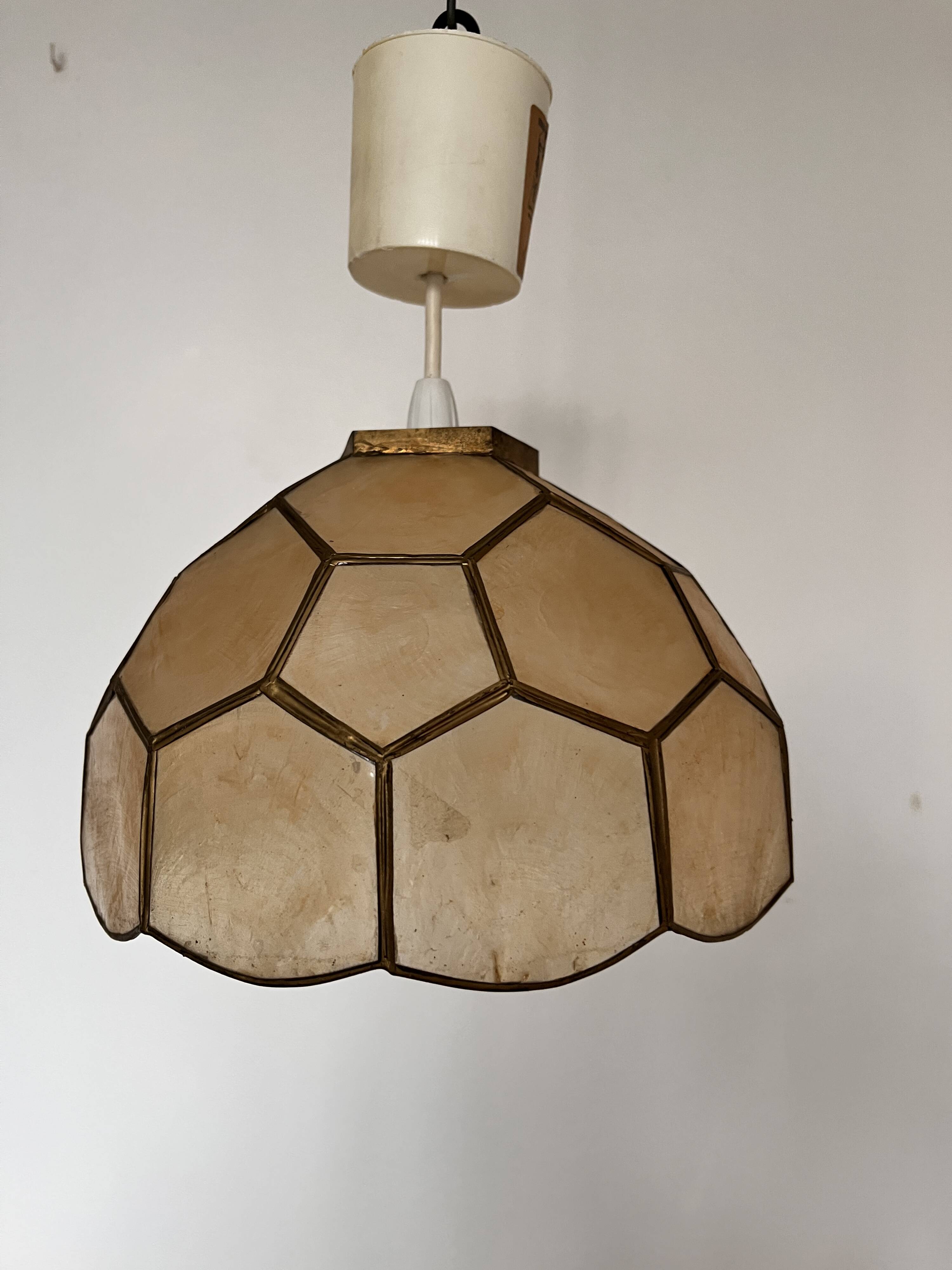 Suspension lampshade mother-of-pearl