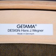 Hans J. Wegner – Lounge chair GE 284 – Getama – Oak & blue wool