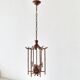 Suspension vintage 1970 pagode faux bambou