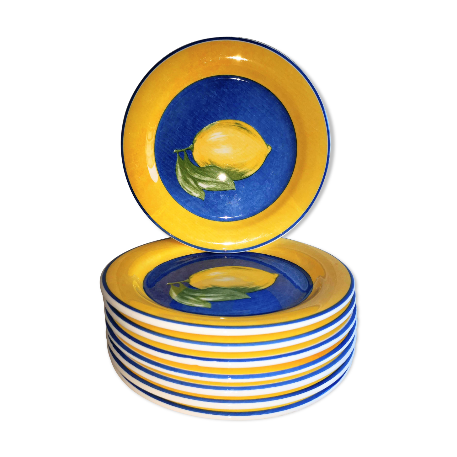 Service plates dessert Quadrifoglio Lemon