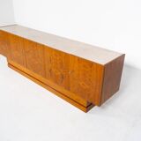 Mid-Century Modern Sideboard, Wood and Travertine, 1970s