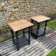 Paire de tables d’appoint chêne