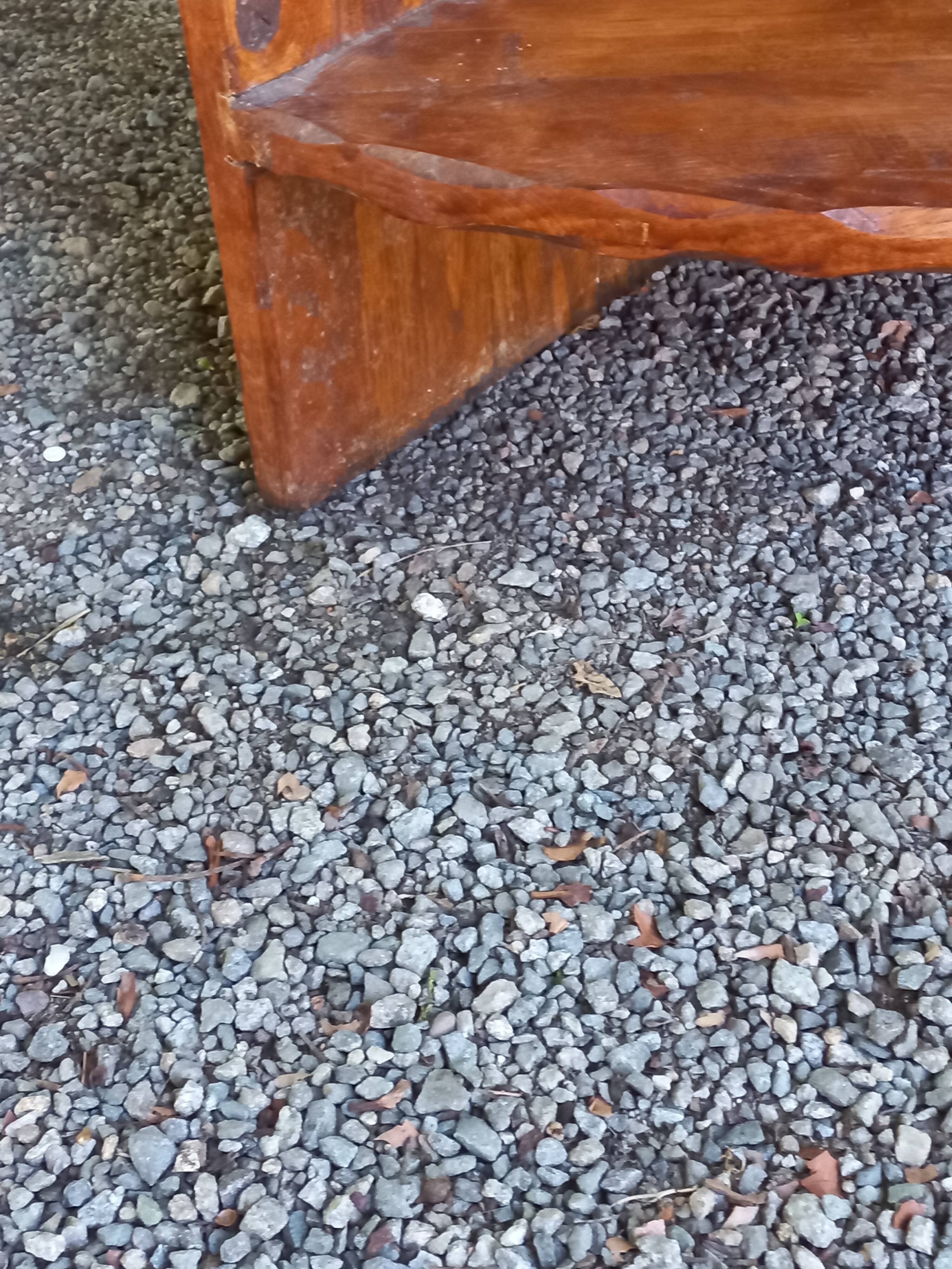 Brutalist oak corner unit from the 1960s.
