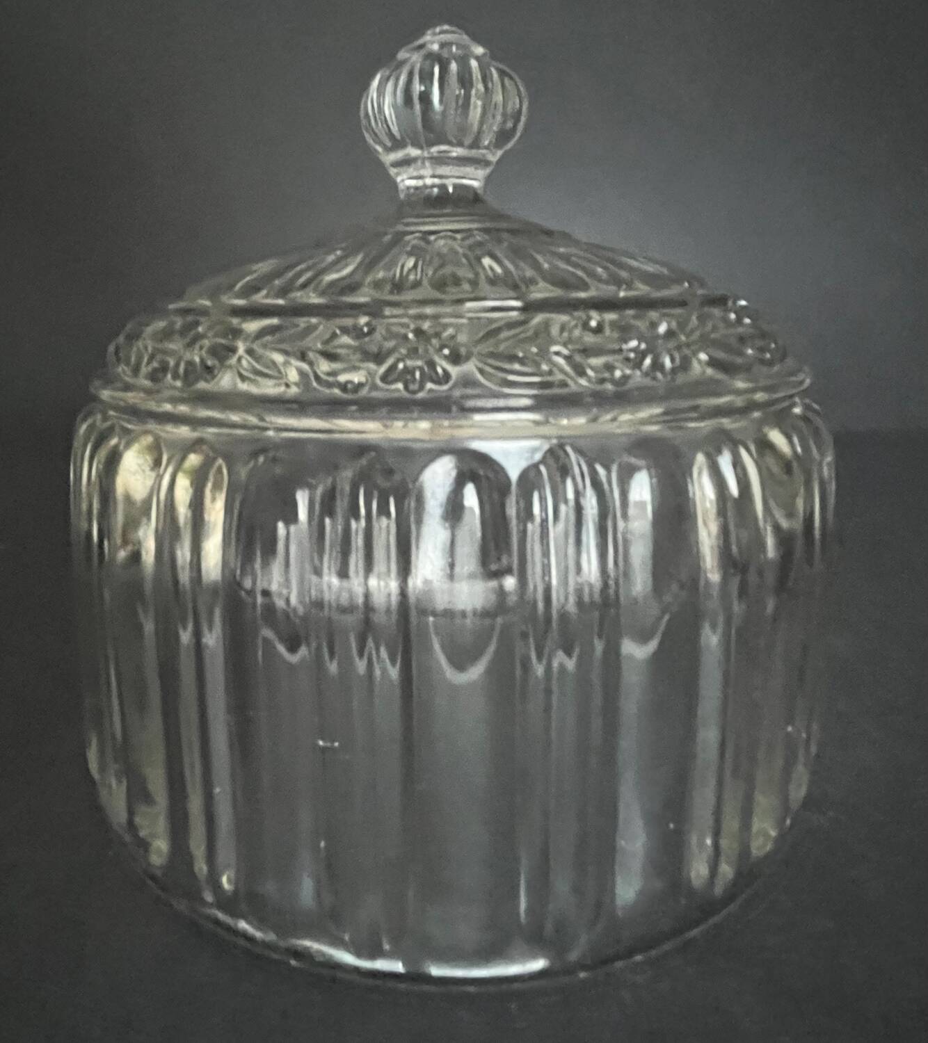 Vintage molded glass bell jar