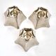 Set of 3 DESIGN BMF modular candle holders in silver metal 1970