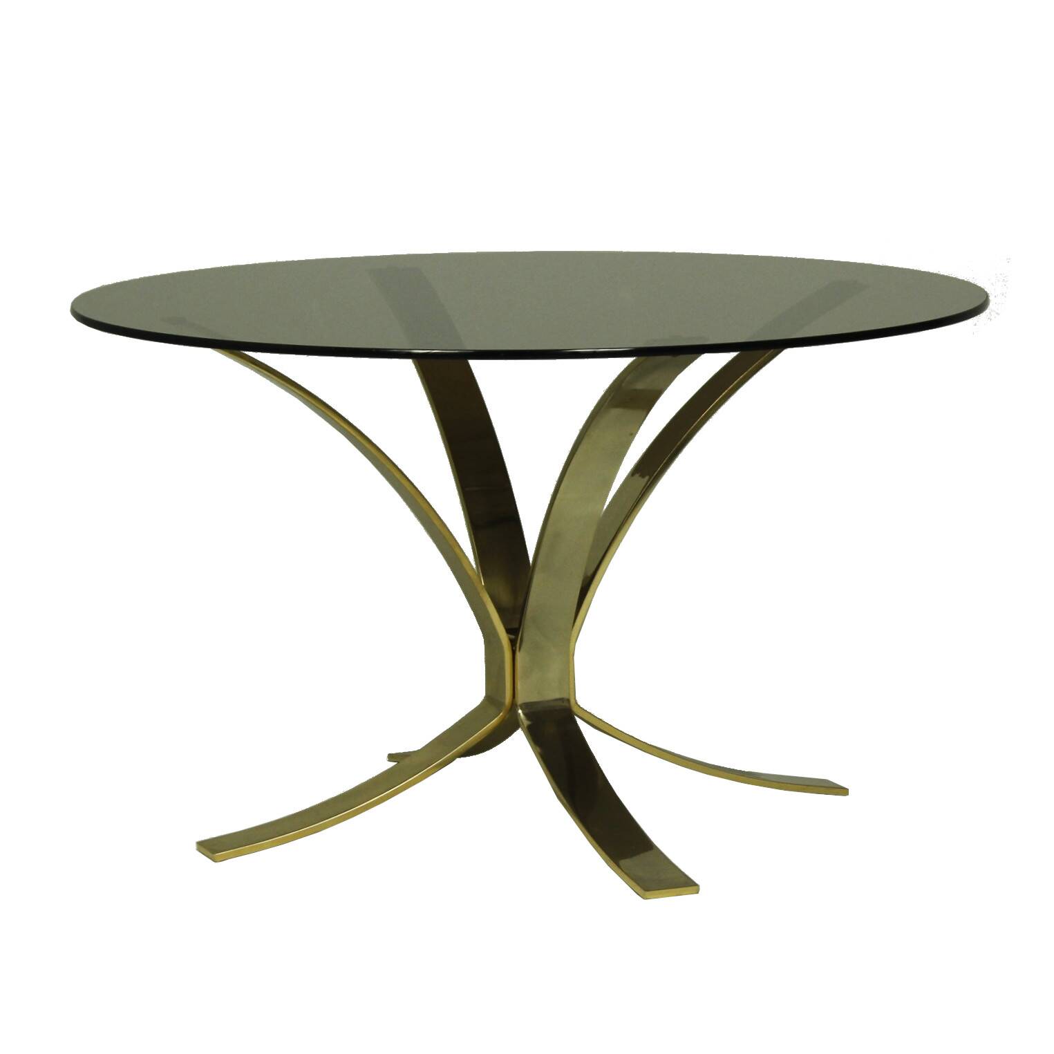 Italian Coffee Table, Smoked Glass, 1970s