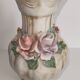 Antique ceramic pot-pourri vase with relief floral decoration.