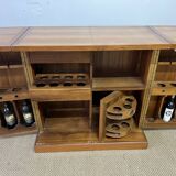 Foldable solid tech bar cabinet