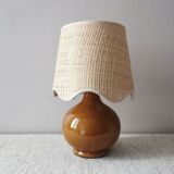 Lampe Gaston en céramique marron
