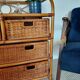 Commode vintage en rotin 4 tiroirs-esprit bohème-bord de mer