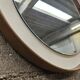 Vintage 1970s PVC and faux leather wall mirror