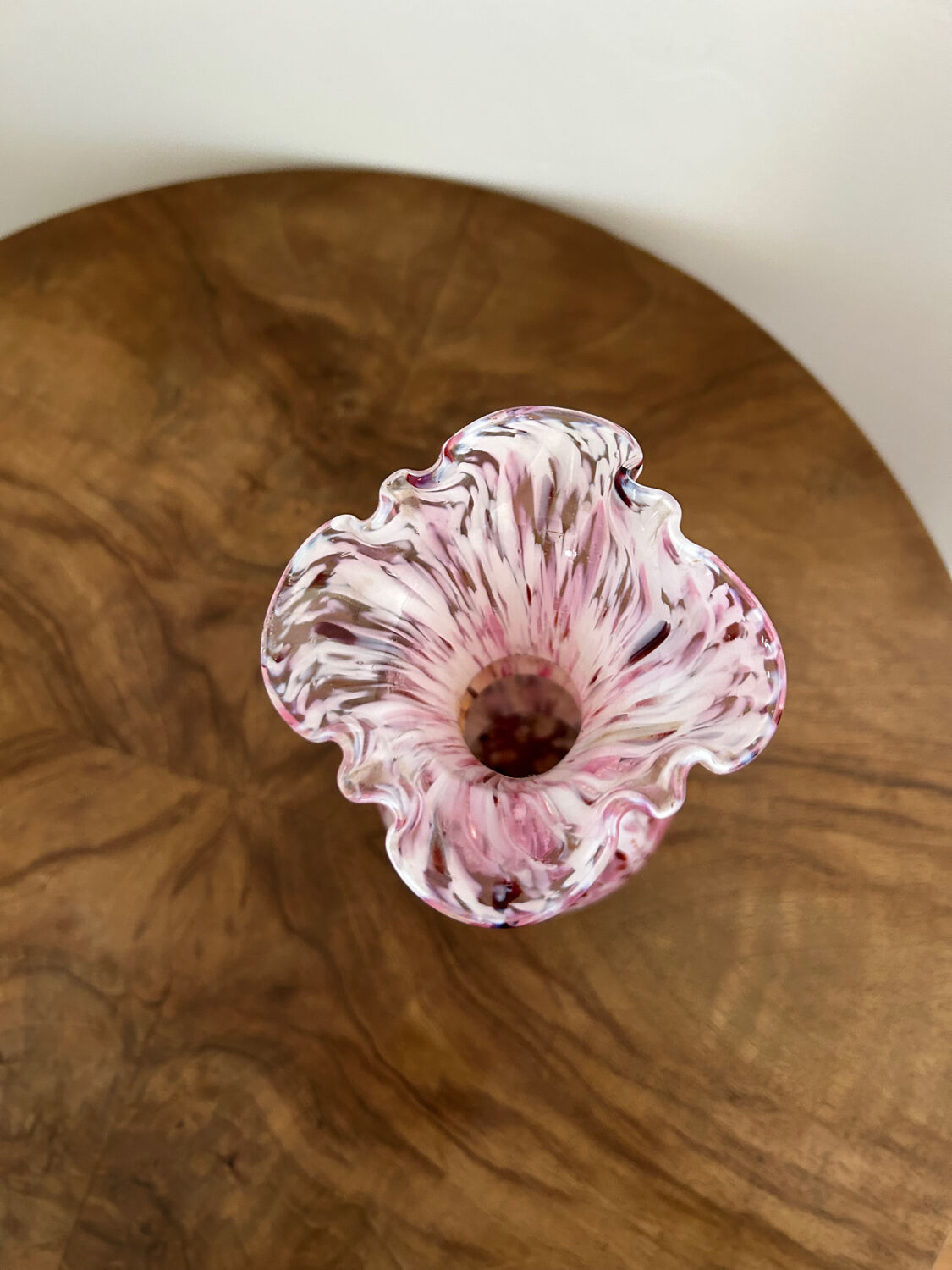 Speckled pink vase Legras