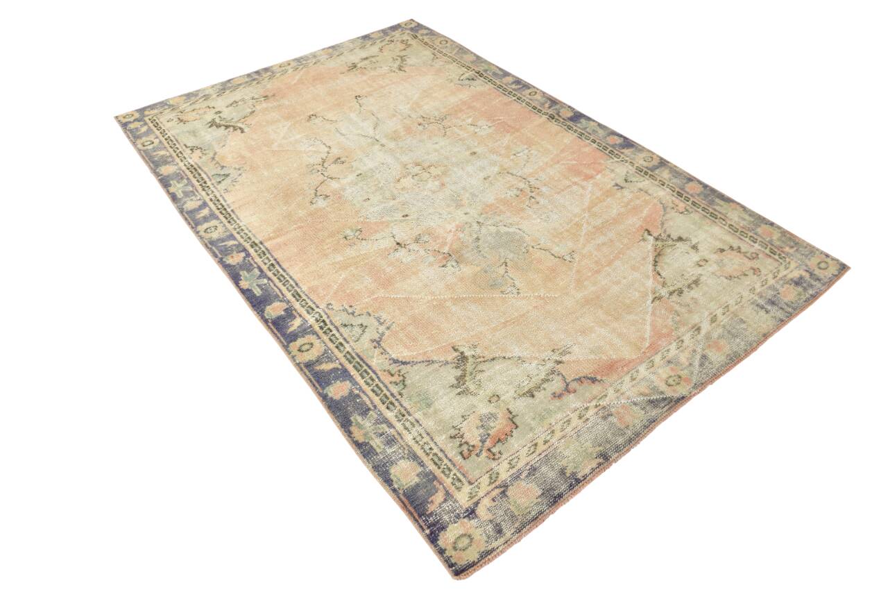 Rugs For Living Room Peach & Cream Vintage Rug,168x250Cm