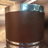 Seventies 40 steel beige brown chrome lamp