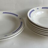 Set of 8 Lustucru hollow plates