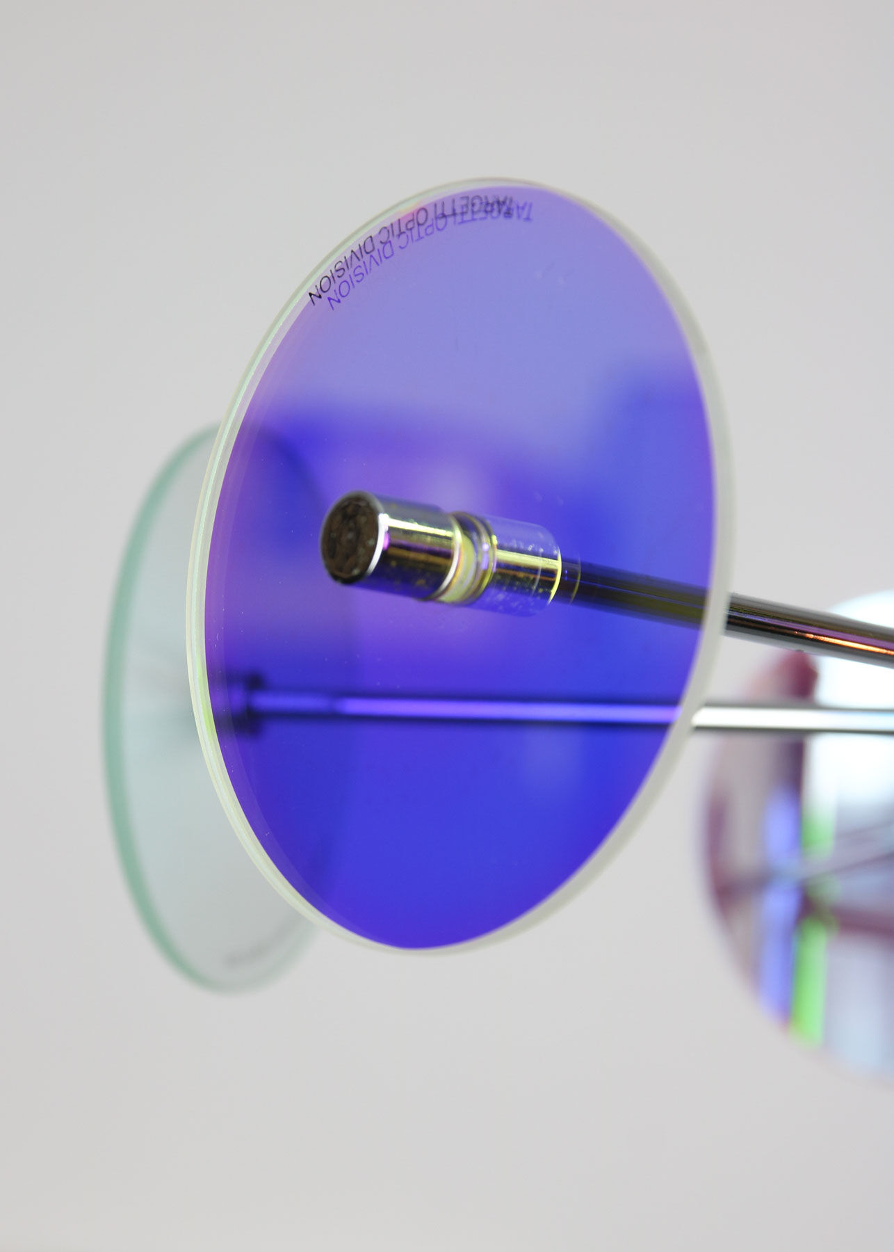 Vintage Italian Chrome Lamp Duo, 70s