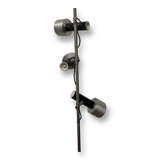Three-armed metal floor lamp