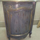 Pair of solid walnut notches painted and patinated around 1950