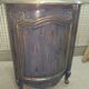 Pair of solid walnut notches painted and patinated around 1950