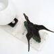 Art Deco lamp decorated with a flying duck, marble base, 1930s.