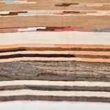 Brown & Cream Persian Kilim Rug, 260x341Cm